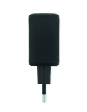 Logo trade promotional giveaway photo of: EU 2-pole wall adapter/charger