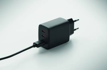 Logo trade corporate gifts image of: EU 2-pole wall adapter/charger