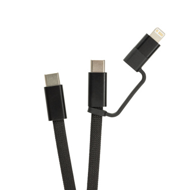 Logotrade corporate gift picture of: Arc RCS recycled Ultra-thin 60W 2 in 1 magnetic cable