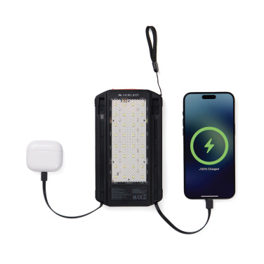 Logo trade advertising products image of: Nordic Drift Titan 10.000mAh solar powerbank with 3 panels