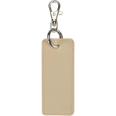 Logo trade business gift photo of: Resi Plus GRS recycled rectangle charm keychain