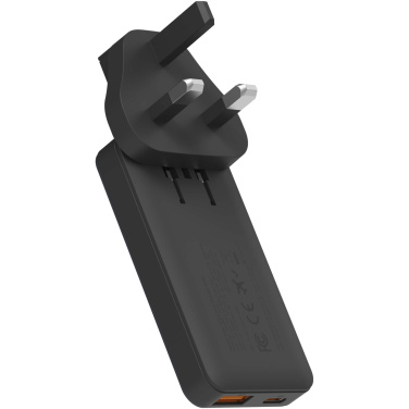Logo trade promotional items image of: Xtorm 65W fast travel charger with cable and travel case set