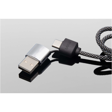 Logo trade promotional merchandise photo of: SCX.design C33 60W Type-C charging cable with dual light-up logo