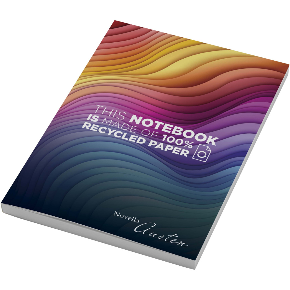 Logotrade advertising product image of: Novella Austen A5 recycled soft cover notebook - 100 sheets