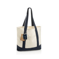 SHOP LOCAL AWARE™ recycled cotton 350gsm Tote bag, navy