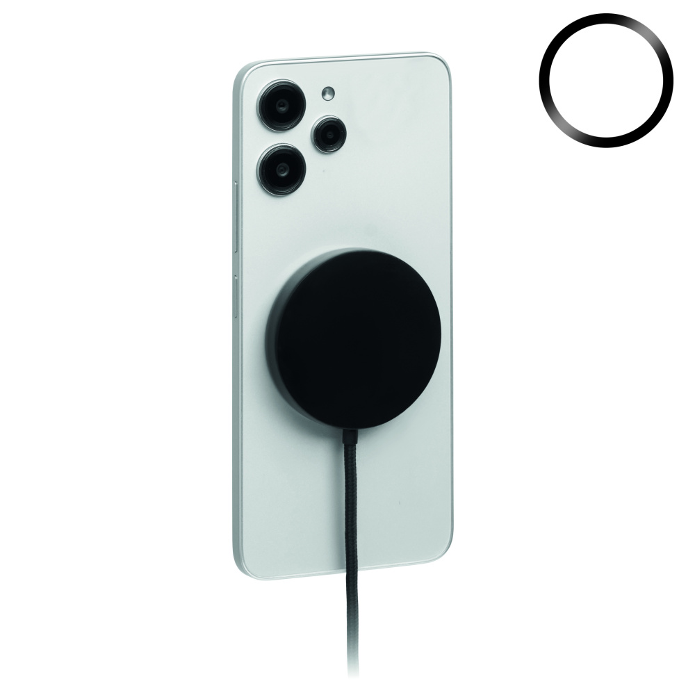 Logo trade business gifts image of: Magnetic wireless charger 25W