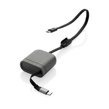 Logotrade promotional item image of: Spira RCS recycled retractable 100W fast charging cable