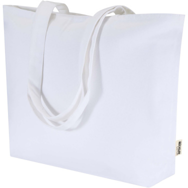 Logotrade promotional giveaway picture of: Ningbo 320 g/m² zippered cotton tote bag 15L