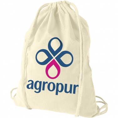 Logo trade ärikingi pilt: Oregon 100 g/m² puuvillane pingutusnööriga sussikott 5L
