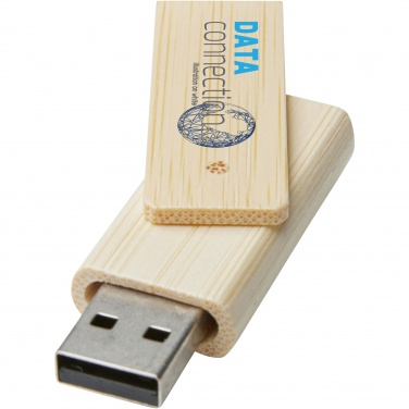 Logo trade reklaamtooted foto: Pöörake 4 GB bambusest USB-mälupulka
