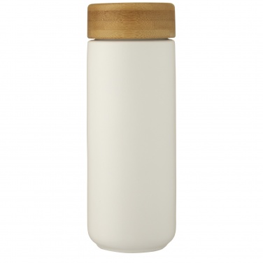 Logo trade ärikingi pilt: Lumi 300 ml keraamiline termoskruus bambusest kaanega
