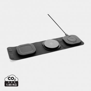 Logotrade ärikingituse foto: Swiss Peak RCS rplastist kolm-ühes juhtmevaba 15W reisilaadija