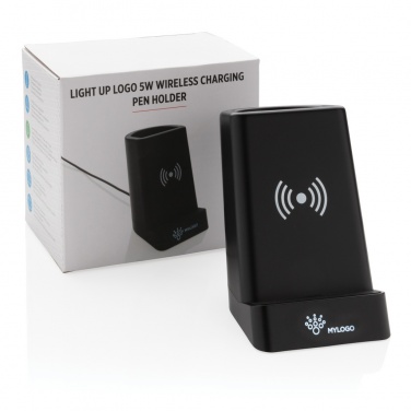 Logotrade reklaamkingitused pilt: Light up logo 5W juhtmevaba laadimispliiatsihoidja