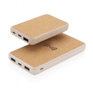 Logotrade reklaamkingid pilt: Korgi- ja nisukõrrega 8000 mAh 5W juhtmevaba akupank