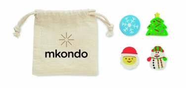 Logotrade reklaamkingi foto: Komplektis 4 jõuluteemalist kustukummi