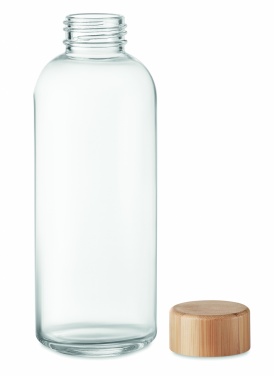Logotrade ärikingi foto: Klaaspudel 650ml bambusest kaas