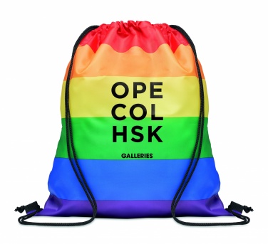 Logo trade meene pilt: Rainbow RPET nööriga kott