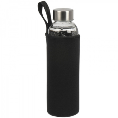 Logotrade reklaamkingid pilt: Klaaspudel Klagenfurt roostevabast terasest korgiga 500 ml