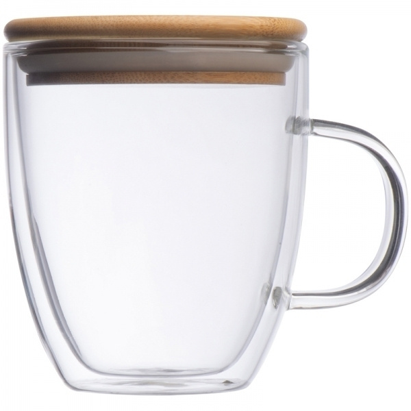 Logotrade ärikingid pilt: Topeltseinaga klaasist tass GERTHE 350 ml