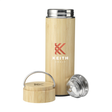 Logo trade reklaamtoote pilt: Nikko 330 ml bambusest termopudel/termotass