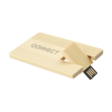 Logo trade reklaamkingituse pilt: Krediitkaart USB Bamboo 32 GB