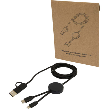 Logotrade ärikingi foto: Citala 5-in-1 taaskasutatud plastist 150 cm kiirlaadimiskaabel