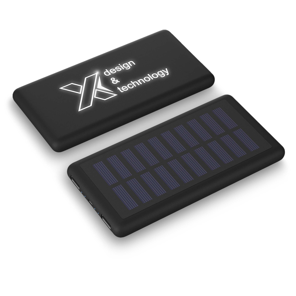 Logo trade firmakingitused foto: SCX.design P30 8000 mAh valgustusega päikesepatareiga akupank