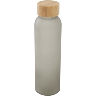 Logo trade reklaamkingituse pilt: Lume 500 ml matt klaaspudel bambusest korgiga