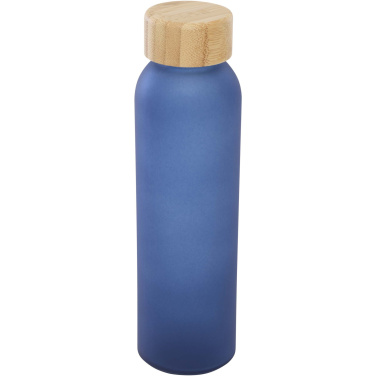 Logo trade meene pilt: Lume 500 ml matt klaaspudel bambusest korgiga