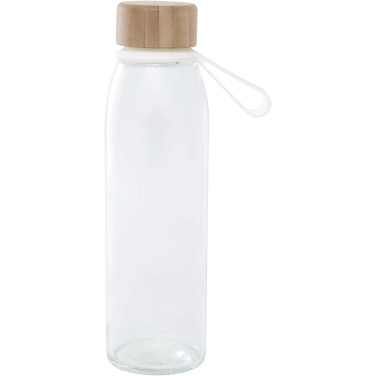 Logotrade firmakingituse foto: Porto 500 ml klaasist veepudel bambusest korgiga