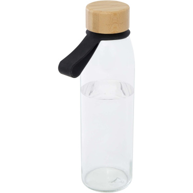 Logotrade meene foto: Porto 500 ml klaasist veepudel bambusest korgiga