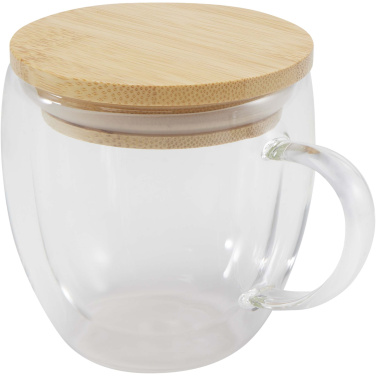 Logo trade ärikingi pilt: Lenora 250 ml klaasist tass bambusest kaanega
