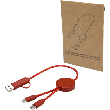 Logotrade meened pilt: Citala 5-in-1 taaskasutatud plastist 30 cm kiirlaadimiskaabel