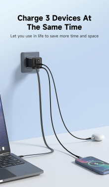 Logo trade reklaamkingid foto: Urban Vitamin Mendocino 65W GaN laadija sissetõmmatava kaabliga