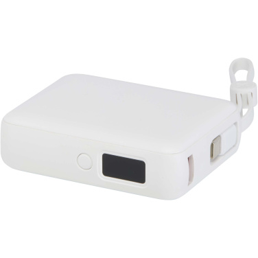 Logotrade reklaamkingid pilt: Acrux 10 000 mAh 35W tahvelarvuti akupank sisseehitatud Type-C kaabliga - valmistatud taaskasutatud plastist