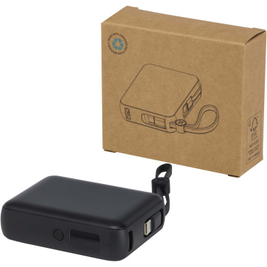 Logo trade firmakingid foto: Acrux 10 000 mAh 35W tahvelarvuti akupank sisseehitatud Type-C kaabliga - valmistatud taaskasutatud plastist