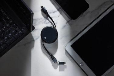 Logotrade reklaamkingitused pilt: Terra RCS alumiiniumist sissetõmmatav 240W 2-in-1 kaabel