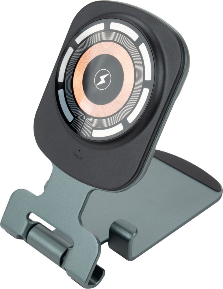 Logotrade meened pilt: Telefonihoidik koos juhtmevaba laadijaga