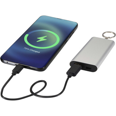 Logotrade reklaamkingid pilt: Arcturus 2000 mAh taaskasutatud alumiiniumist akupank võtmehoidjaga