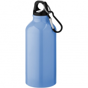 Logotrade liikelahja mainoslahja kuva: Oregon 400 ml:n alumiininen vesipullo karabiinikoukulla