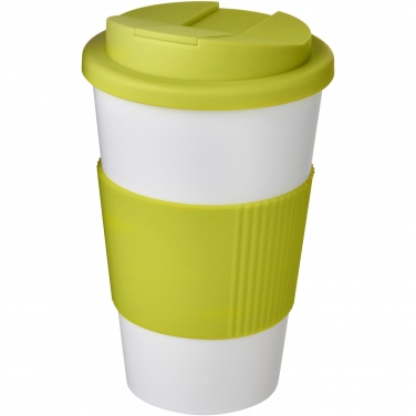 Logo trade liikelahjat mainoslahjat kuva: Americano® 350 ml muki, läikyttämätön kansi, grippi