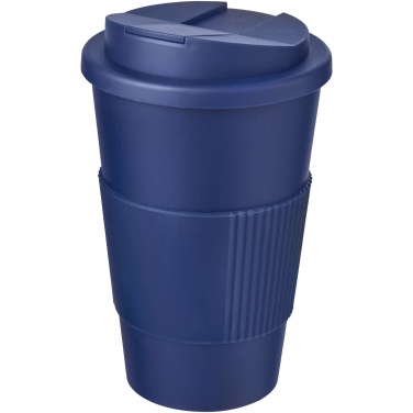 Logo trade liikelahjat mainoslahjat kuva: Americano® 350 ml muki, läikyttämätön kansi, grippi