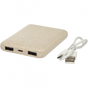 Logotrade mainoslahja tuotekuva: Asama-varavirtalähde, 5 000 mAh, vehnänolkea
