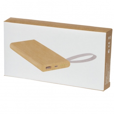 Logo trade mainoslahja ja liikelahja tuotekuva: Tulda-varavirtalähde, 5 000 mAh, bambua