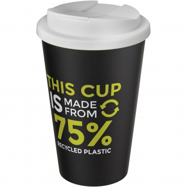 Logo trade mainostuotet tuotekuva: Americano® Eco 350 ml kierrätysmuki läikkymättömällä kannella