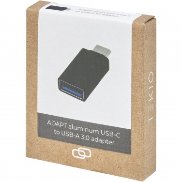 Logo trade liikelahja mainoslahja tuotekuva: ADAPT alumiininen USB-C-USB-A 3.0 -sovitin