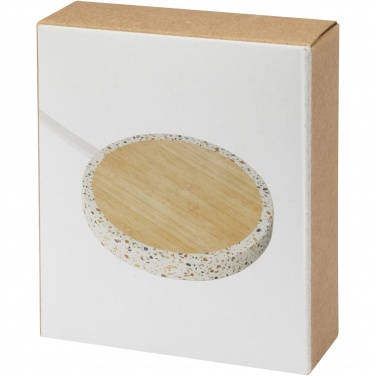 Logo trade mainoslahjat tuotekuva: Terrazzo 10 W:n langaton latausalusta bambusta