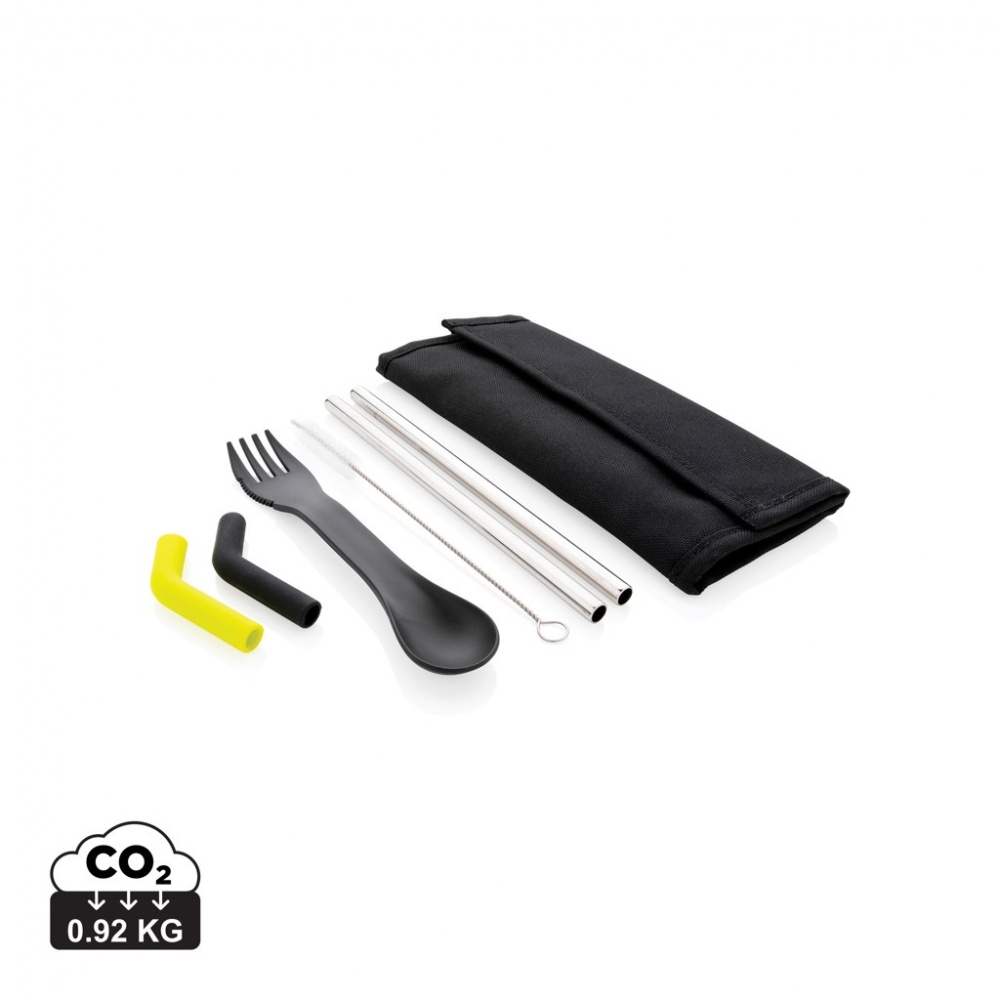 Logotrade mainostuote tuotekuva: Tierra kaksiosainen pilli- ja aterinpidike