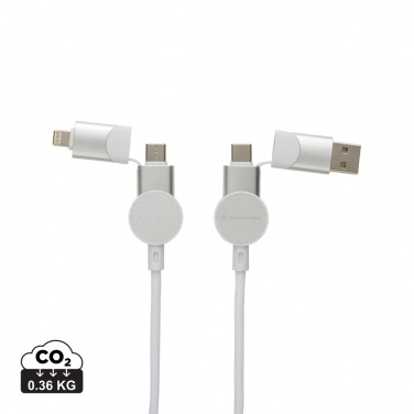 Logotrade liikelahja tuotekuva: Oakland RCS 1.2m 6-in-1 nopean latauksen 45W kaapeli