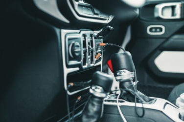 Logotrade mainoslahja tuotekuva: Ohio RCS sertifioitu kierrätysmuovinen 6-in-1 johto